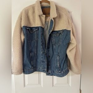 American eagle Denim and fleece jacket